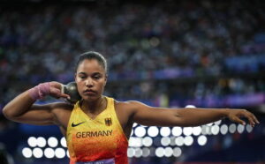 Germany’s Ogunleye wins Olympic gold in women’s shot put